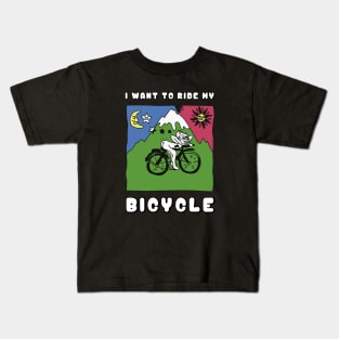 i want to ride my bicycle Kids T-Shirt